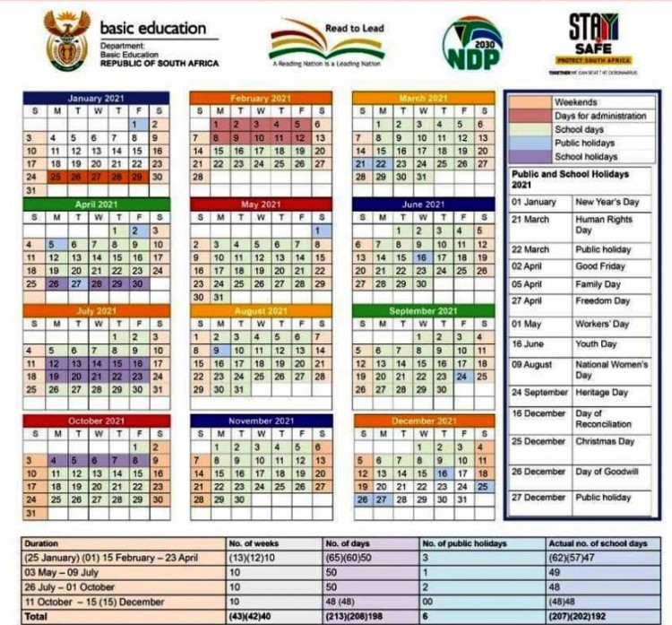 SA School Holidays 2021 (Amended) - Africa Wild